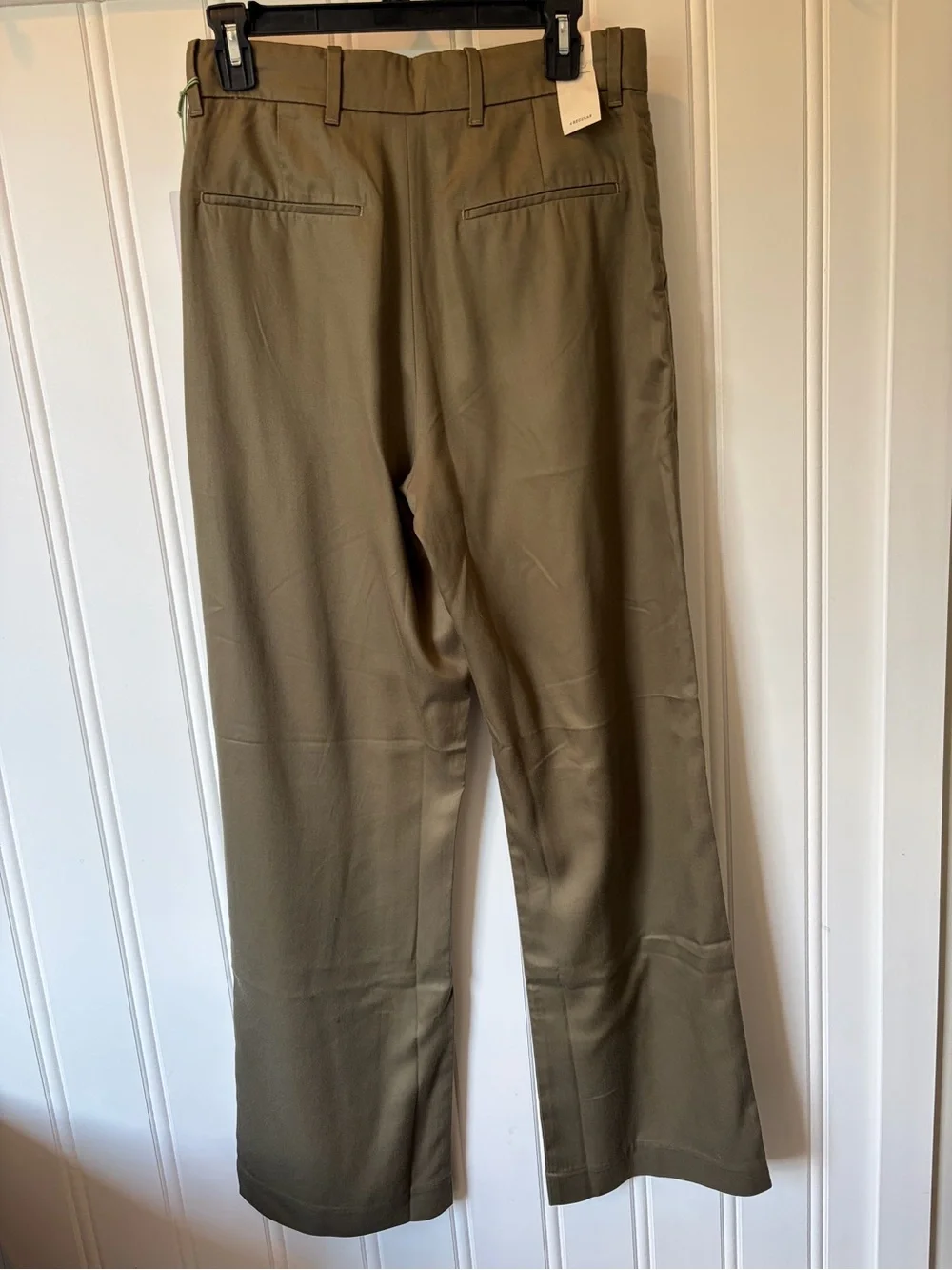 NWT AE77 Premium Pleated Trouser Pant Olive Size 4 Regular - Picture 7 of 16